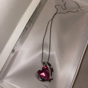 Zales pink sterling silver necklace!